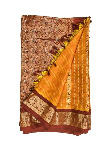 Vintage satin seide brokat - seide,