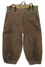 Trachten- Kniebund- LEDERHOSE / Trachtenhose in khaki- oliv ca. Herrengr. 42-44