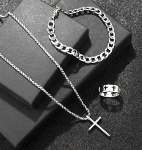 Teiliges herrenschmuckset im - 3-teiliges,