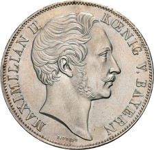 Bayern, Maximilian II., Doppelgulden 1855, Wiederherstellung der Mariensäule
