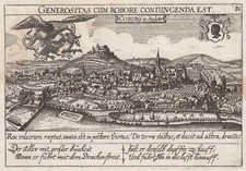 Coburg Gesamtansicht Original Kupferstich Meisner 1678