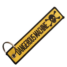 Dangerous Machine Schlüsselanhänger Patch Keytag 13x3cm Nylon  Bestickt & Robust
