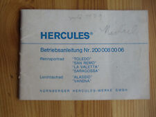 HERCULES Betriebsanleitung von 1979 Nr. 200 008 00 06 Rennsportrag TOLEDEO SAN R