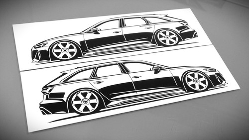 Audi rs6 avant sticker - c8,