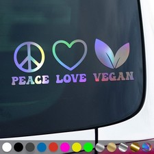 Peace Love Vegan Aufkleber