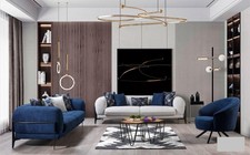 Luxus Sofagarnitur 3+3+1 Sitz