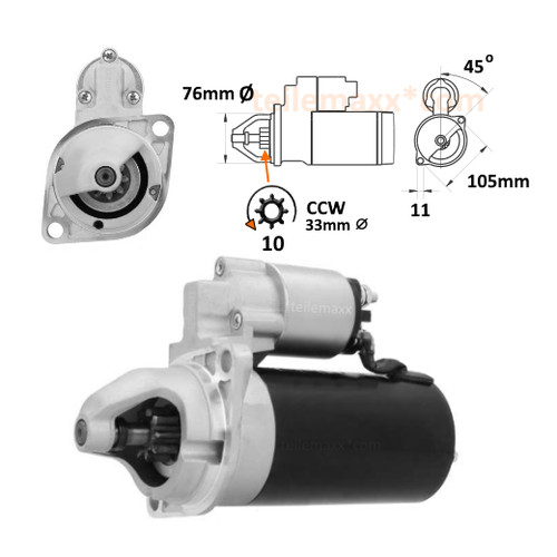 Zähne anlasser für - 10,