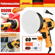 Profi Auto Poliermaschine Polierer Poliergerät Schleifmaschine 125mm Politur Set