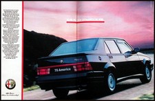 Alfa Romeo 75 America V6, originale Werbung aus 1989  DOPPELSEITE !!