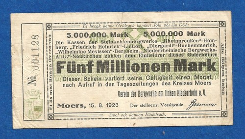 329 notgeld moers verein - 329,