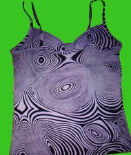 AMISU Big Apple schwarzweiß Damen SPAGHETTITOP TOP Shirt Spaghettiträger 40