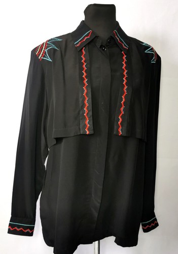 Blue ice seidenbluse - ice, vtg