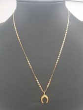 Silber Halskette & Anhänger / Vergoldet / Hufeisen / 50,0cm / 3,6g