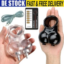 E-stim Ball Stretcher Hodensack Zeitverzögerung Schock Sexspielzeug Cock Rings