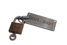 Orig. ABUS Bügelschloss Vorhängeschloss Sicherheitsschloss Ex. Bundeswehr m. Anh