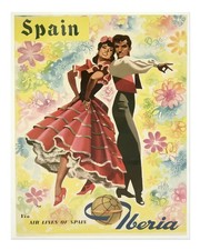 Vintage spanien reiseplakat - vintage,