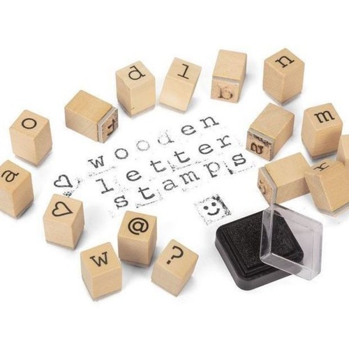 Buchstaben holzstempel mit - buchstaben,