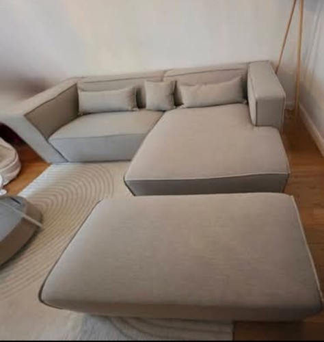 Neuwertiges ecksofa mit hocker - neuwertiges,