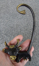 WALTER BOSSE MESSING BRONZE FIGUR,  KUH, 9 x 17 cm