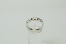 Damen 14K Weißgold Brillantring Halbmemory