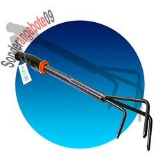  Garten Handkultivator Kultivator Grubber Zinken Metall ProGarden orange