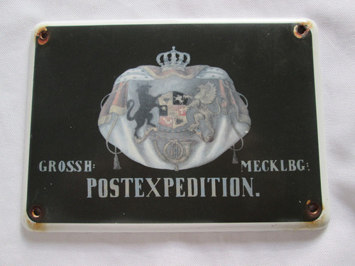 Emailleschild gross mecklburg - ,