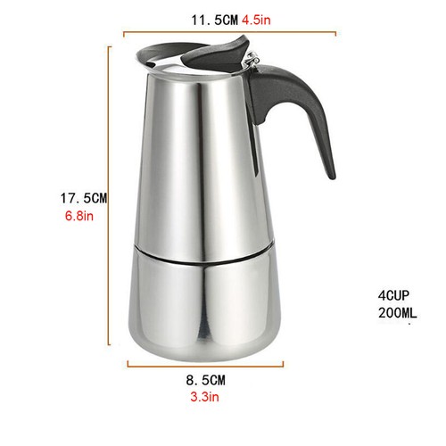 Edelstahl espressokocher - edelstahl,