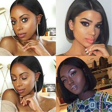 Damen Kurz Bob Schwarz