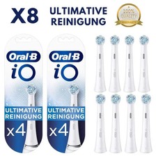 DE Neu 8 Stück Oral-B iO Ultimative Reinigung Aufsteckbürsten Zahnbürstenaufsatz