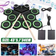 NEU!Schlagzeug Elektronisch Drum Set, 9 Pads, Aufrollbar Elektrischesfür Kinder