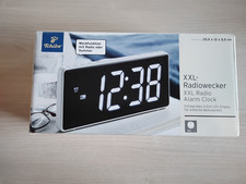 XXL-Radiowecker weiß 25,5x12x5,5cm extragroßes 3-Zoll-LED-Display von Tchibo-OVP