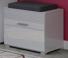 Sitzbank weiss Hochglanz Bank