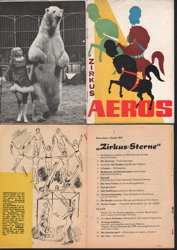 1975 zirkusprogramm zirkus - zirkusprogramm,
