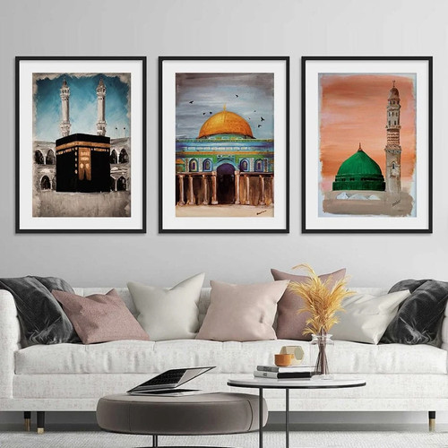Poster aqsa mosche kaaba - mosche,
