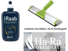 original Ha-Ra 32cm Fensterwischer lime Abzieher viva Faser + 500 ml Konzentrat