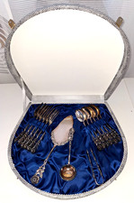 Hildesheimer Rose, Besteckset,  100er versilbert,  mit Punze Antiko 100, TOP B50