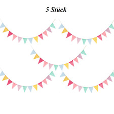 5 Stück 3,5m Jute Wimpelkette