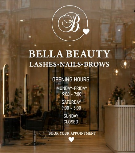 Schönheitssalon fenster - schönheitssalon,