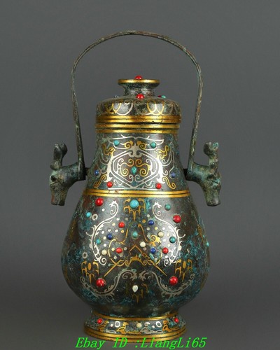 Han bronze ware gilt - ware,