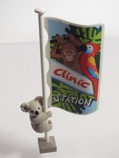 Playmobil Tierklinik 4346 Flagge Pfosten Koalabär Clinic Station Ersatzteil