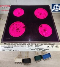 Privileg 55CAD42ZO 7Takt Kochfeld mit Schott Ceran® Glaskeramik.2Jahre Garantie