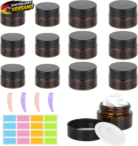 Leere glas cremedosen set - leere,