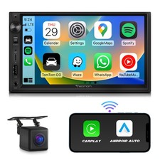 CAM+ 7" QLED Doppel 2 DIN Autoradio Apple CarPlay Android Auto DSP Bluetooth AUX