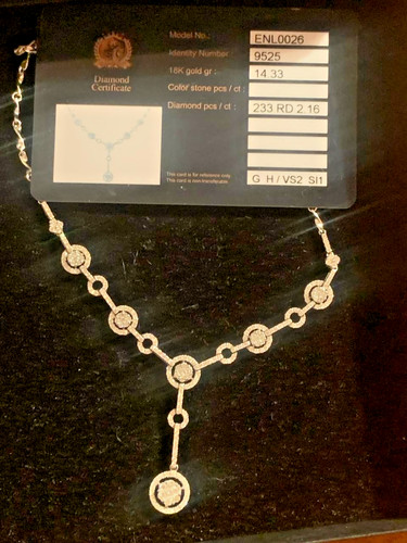 Collier kette mit - collier, diamanten