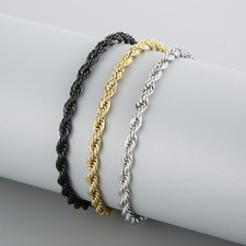 Edelstahl armband kordelkette - edelstahl,