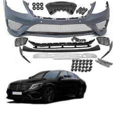 Stoßstange Vorne Black Edition passend für Mercedes W222 +Zubehör für S63 AMG