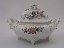 PMP Plauen Terrine mit Deckel 24 cm floral Durchbruch TOP