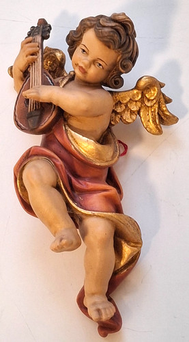 Holzfigur geschnitzt engel - holzfigur,