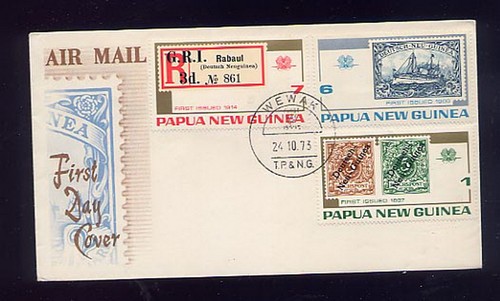 Flugpost beleg fdc papua new - flugpost,