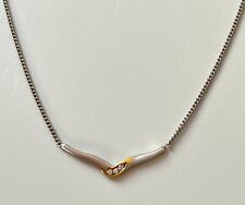 COLLIER 0,04 ct NEUWARE DER FIRMA QUINN  Aus 950/- Platin 750/- GG WERT 1999,-€